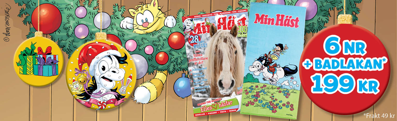 6 nummer av tidningen Min Häst + badlakan för 199 kr