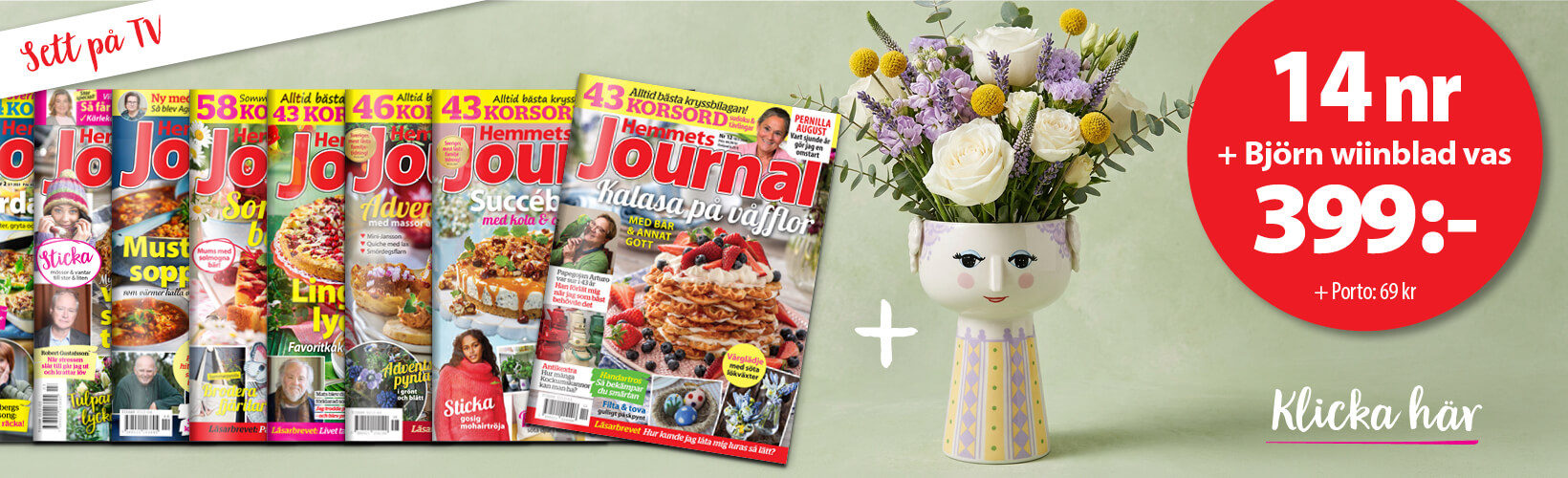 14 nummer av Hemmets Journal + Björn Wiinblad vad